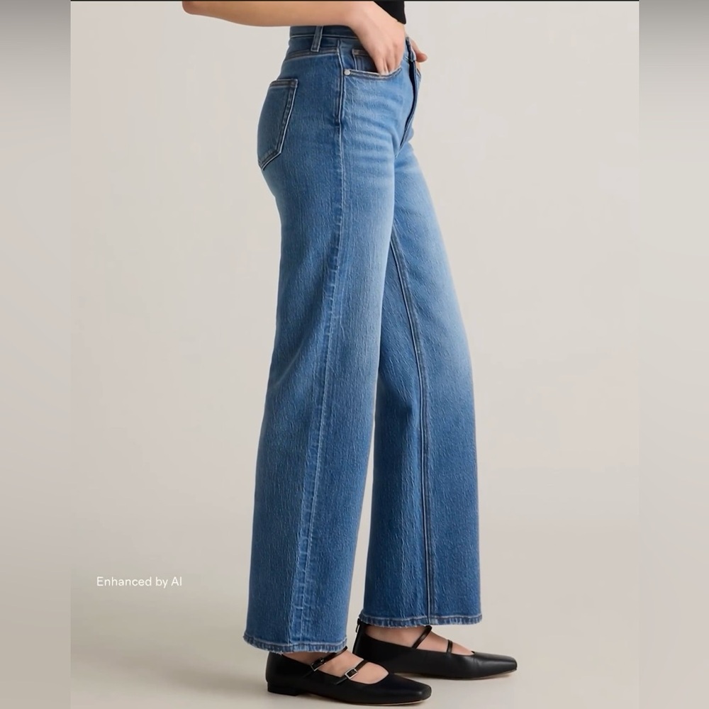 Quince Bella Stretch Relaxed Straight Leg Jeans 27x26